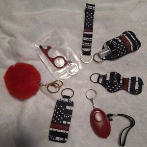 Back The Red Safety Keychain